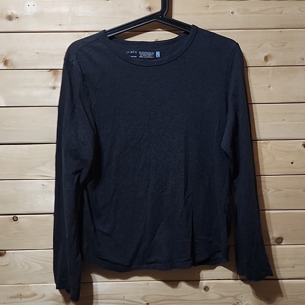 J. Crew Basic Long Sleeve Shirt 100% Cotton Size Large